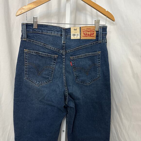 Levis Womens Jeans 30x29 Mom High Waisted Blue Stretch Tapered - Picture 10 of 11